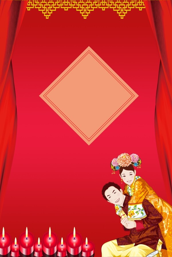 中国风古典婚礼背景素材
