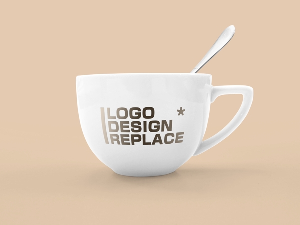 咖啡杯logo展示VI贴图样机