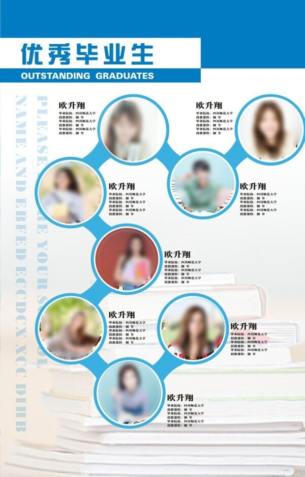 現(xiàn)代簡約優(yōu)秀畢業(yè)生文化墻展板