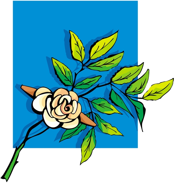 花朵花草鮮花矢量EPS格式1805