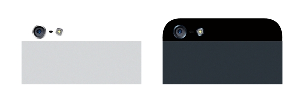 iphone5机背镜头背部纹理图片