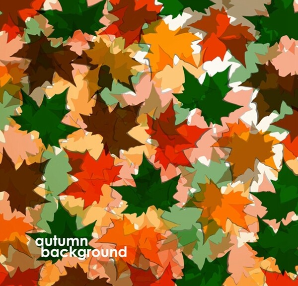 彩色秋叶背景图片