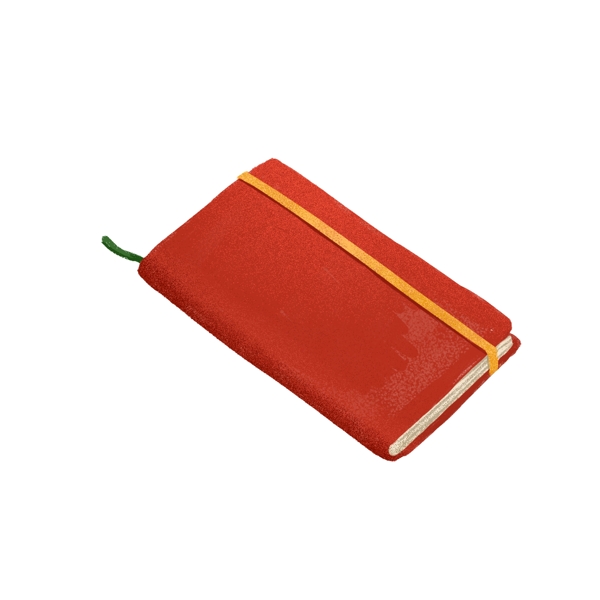 纯原创肌理风格物品红色笔记本