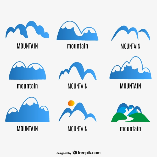 山峰矢量图