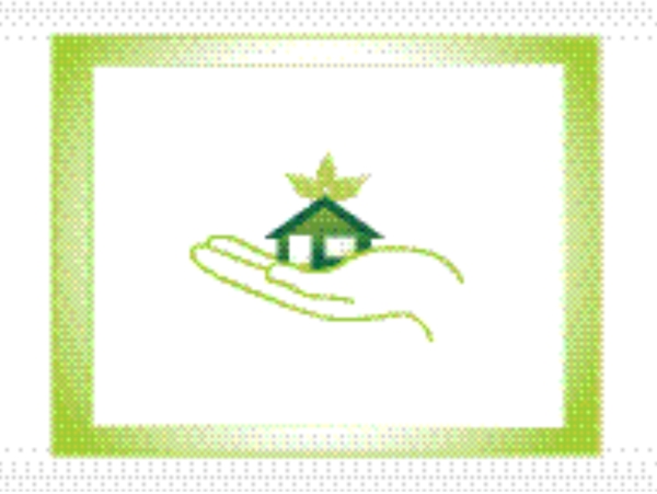 矢量圖標(biāo)溫室在手