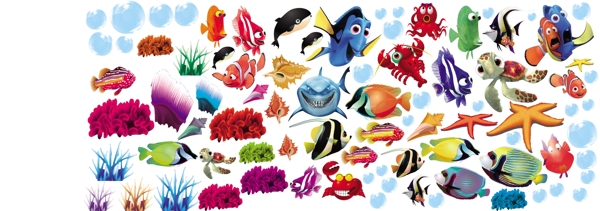 海底总动员鱼类泡泡图片