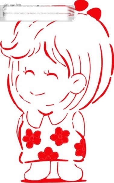 小女孩漫畫矢量圖193