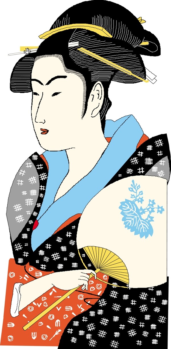 印花矢量圖民族風(fēng)日本風(fēng)格抽象免費(fèi)素材