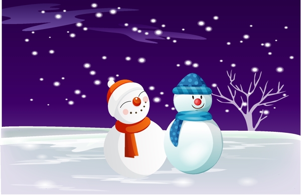 免費(fèi)矢量的雪人