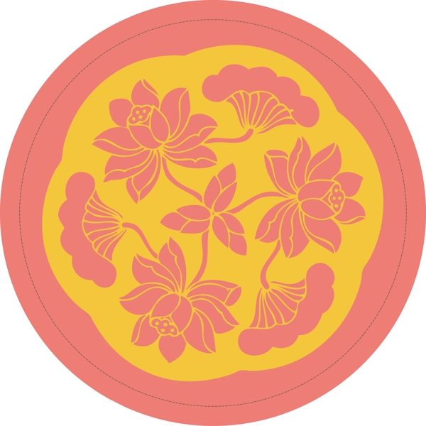 印花矢量圖徽章標(biāo)記花色彩黃色免費(fèi)素材