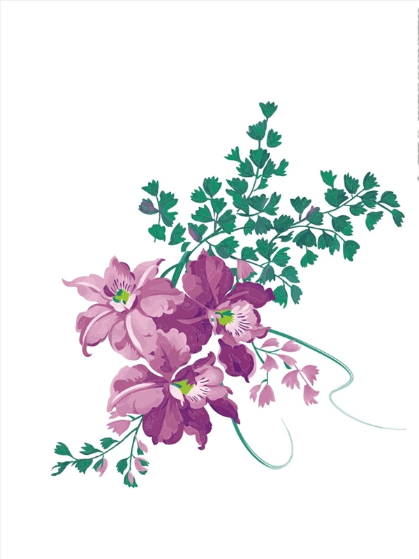 花朵花卉矢量圖下載