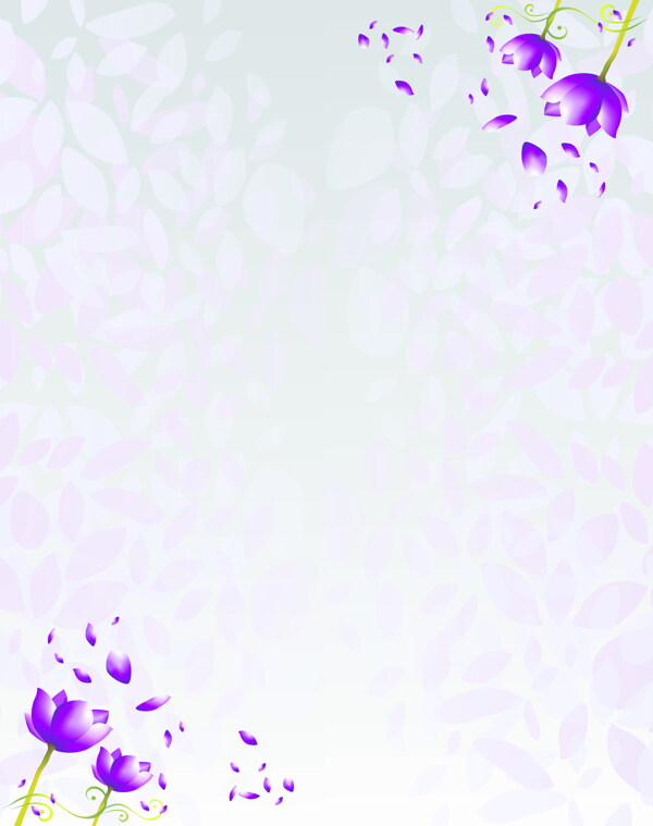紫色郁金香简约风格移门