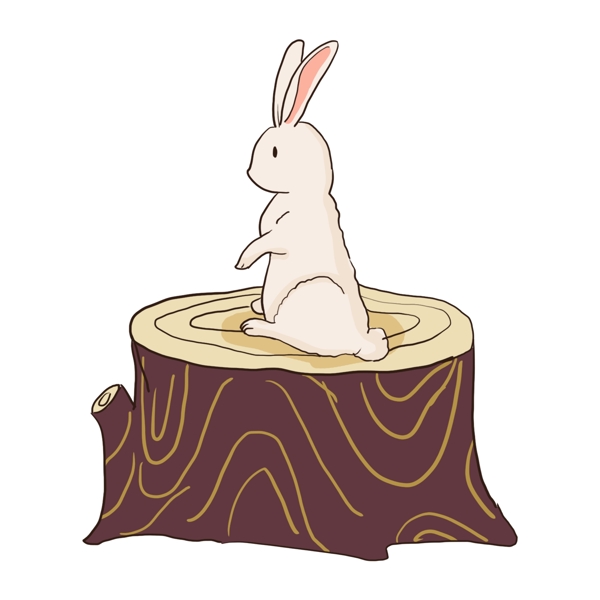 卡通可爱兔子psd动物素材
