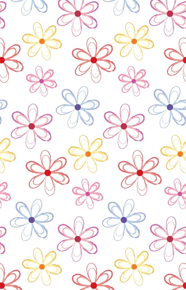 手绘花卉花朵底纹平面素材