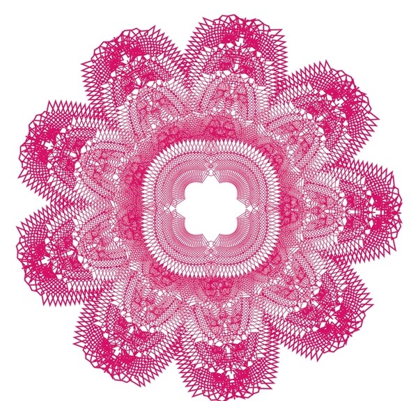 粉色矢量花朵图案设计
