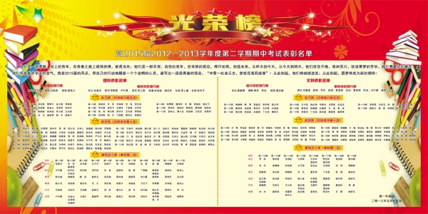 光榮榜圖片