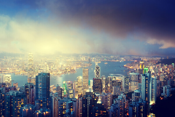 美丽的香港夜景