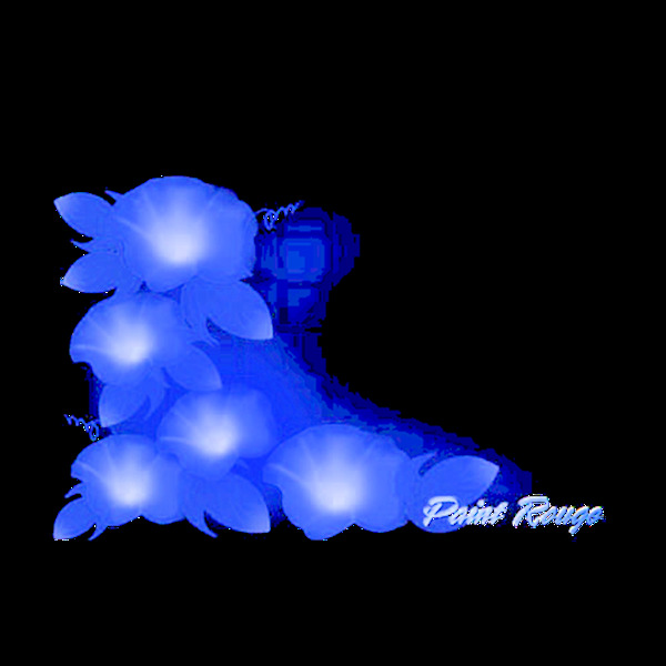 夢(mèng)幻藍(lán)色花朵元素