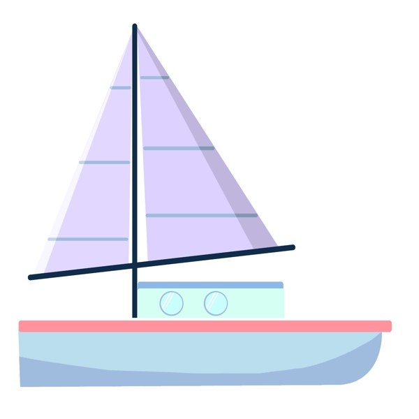 绿色风帆帆船