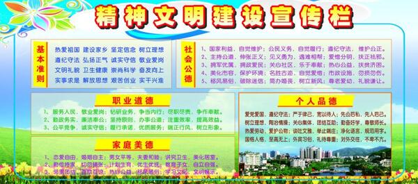 精神文明建設(shè)宣傳欄圖片