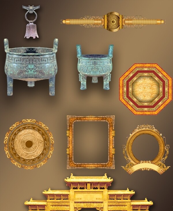 古典中国国素材青铜器