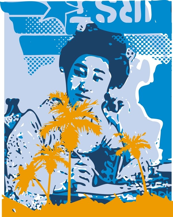 印花矢量圖文字英文圖文結(jié)合色彩免費(fèi)素材