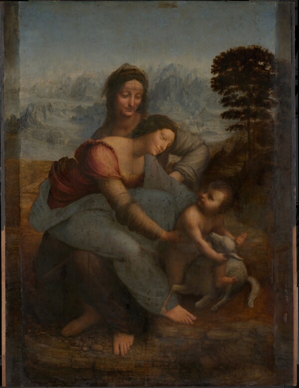 达芬奇圣安娜与圣母子