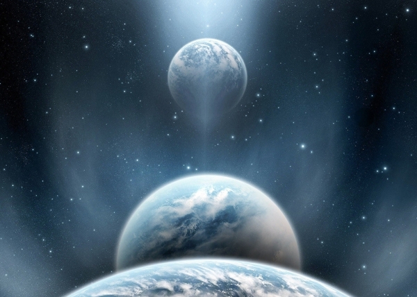 星空太空地球圖片