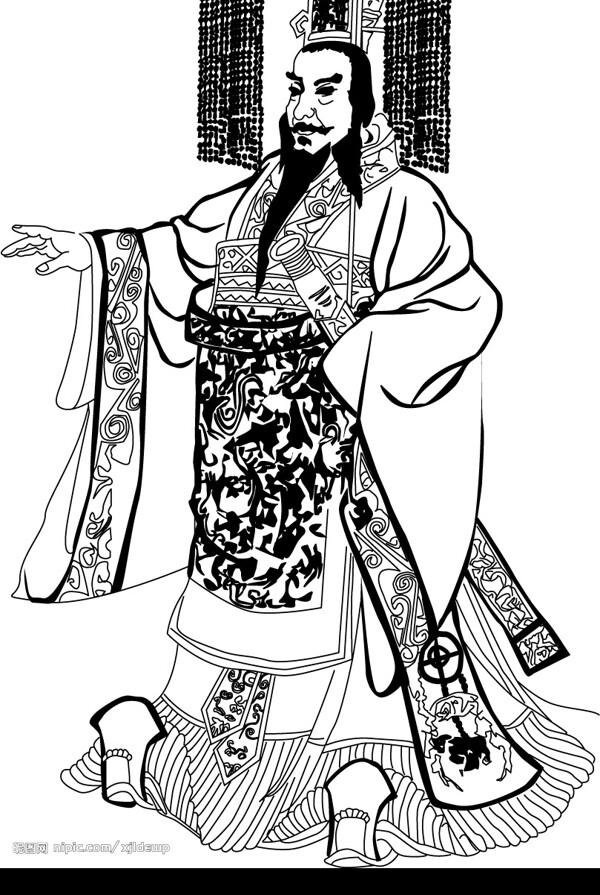 矢量秦始皇圖片