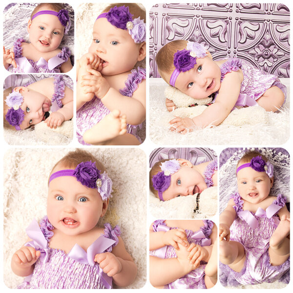 紫色衣服宝宝图片