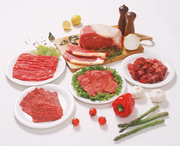 盤子內(nèi)的各類肉食圖片