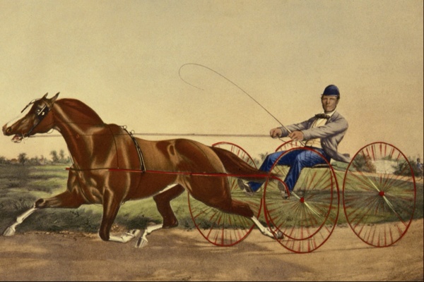 奔跑的馬車圖片