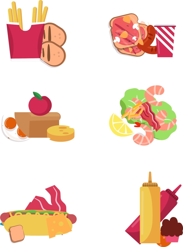 食物裝飾元素圖案