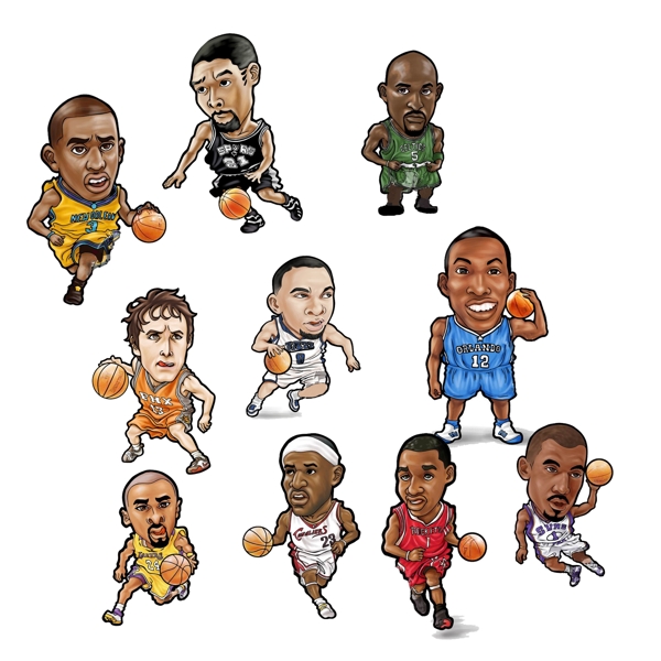 NBA卡通人物图片
