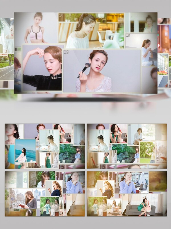 家庭婚礼旅行温馨摄影视频幻灯片AE模板