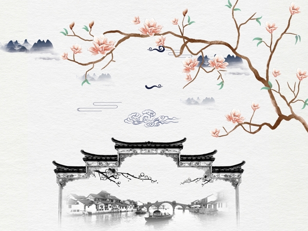 新中式背景墻