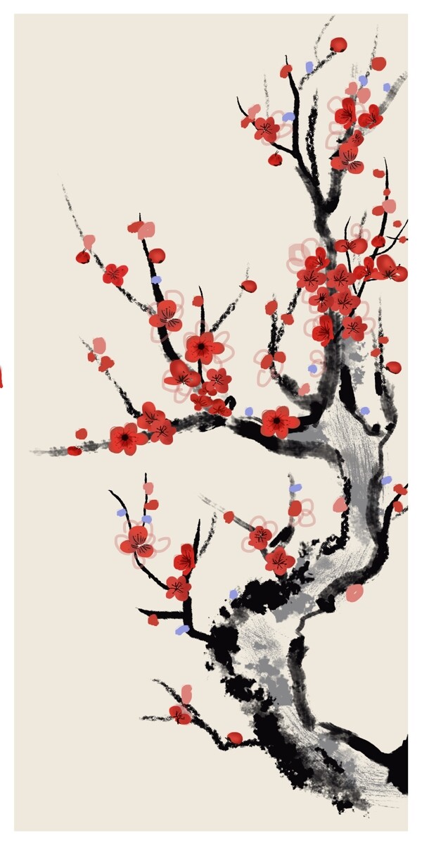 中式梅花装饰画