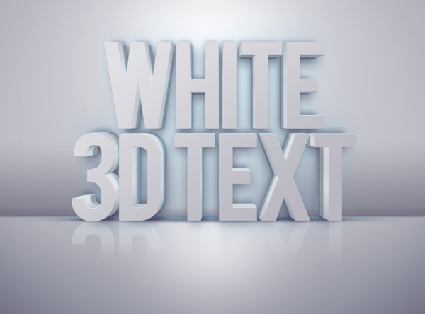 3D白色立体字