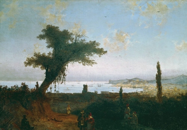 欧式海景油画风景油画手绘