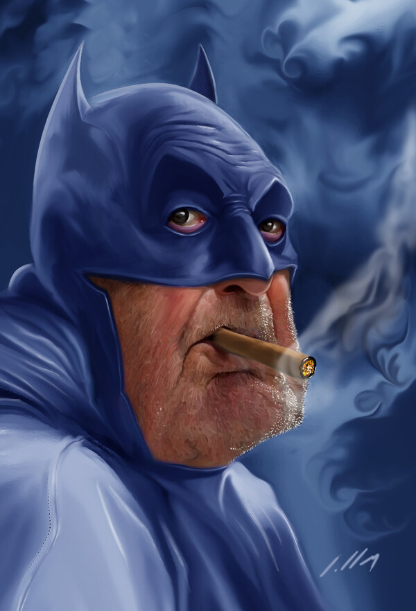 年老的蝙蝠侠图片