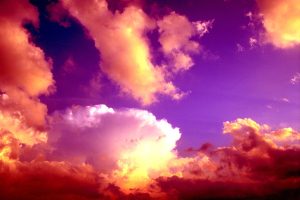 彩霞夕陽天空火燒云云彩云海云朵云大自然廣告素材大辭典