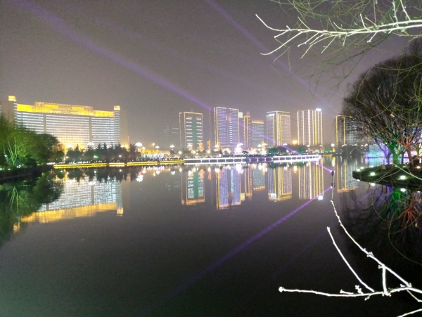 临沂市五洲湖夜景