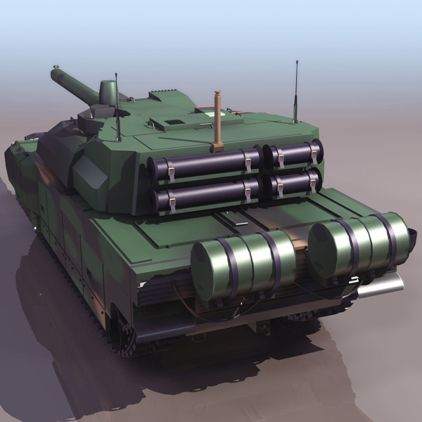绿色补给坦克模型