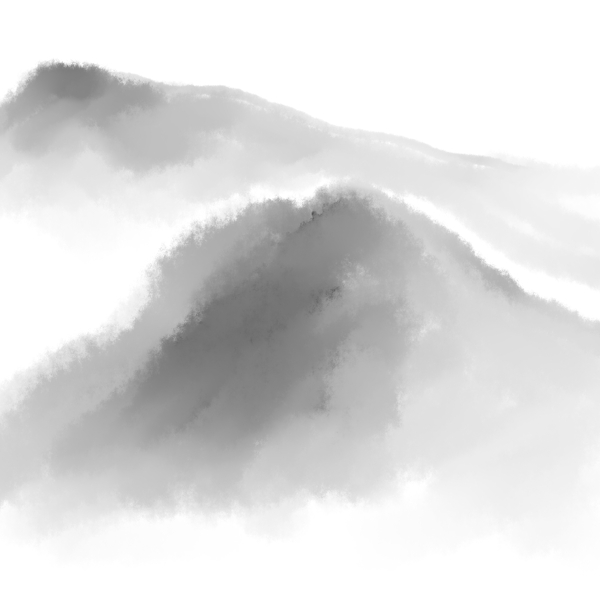 原創(chuàng)手繪水墨風景可商用元素山