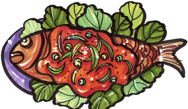 辣椒蒸魚圖片