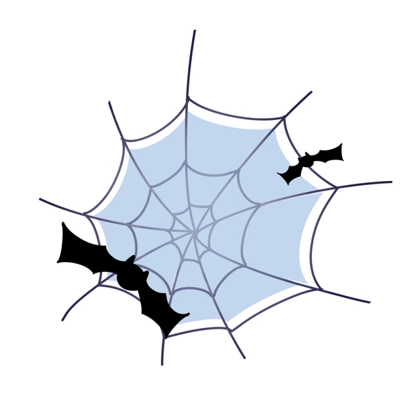 蜘蛛网蝙蝠插画边框