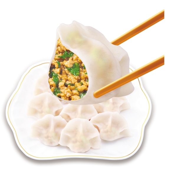 薺菜水餃圖片