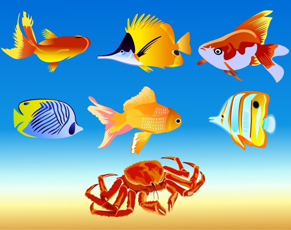 矢量魚魚的海洋動(dòng)物