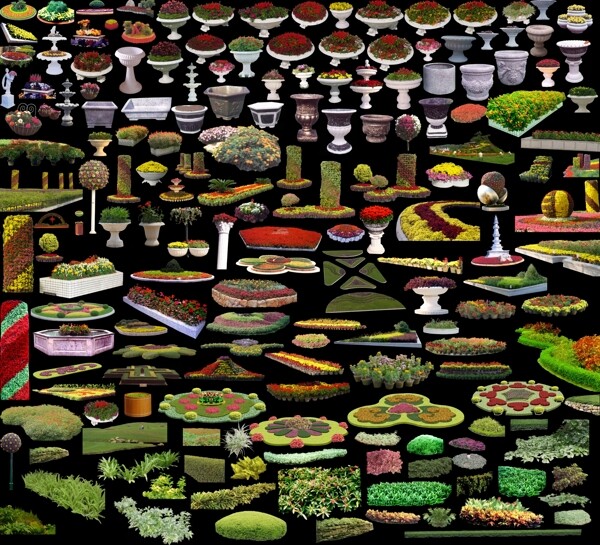 園藝花壇花圃設(shè)計(jì)PSD源文件大集合