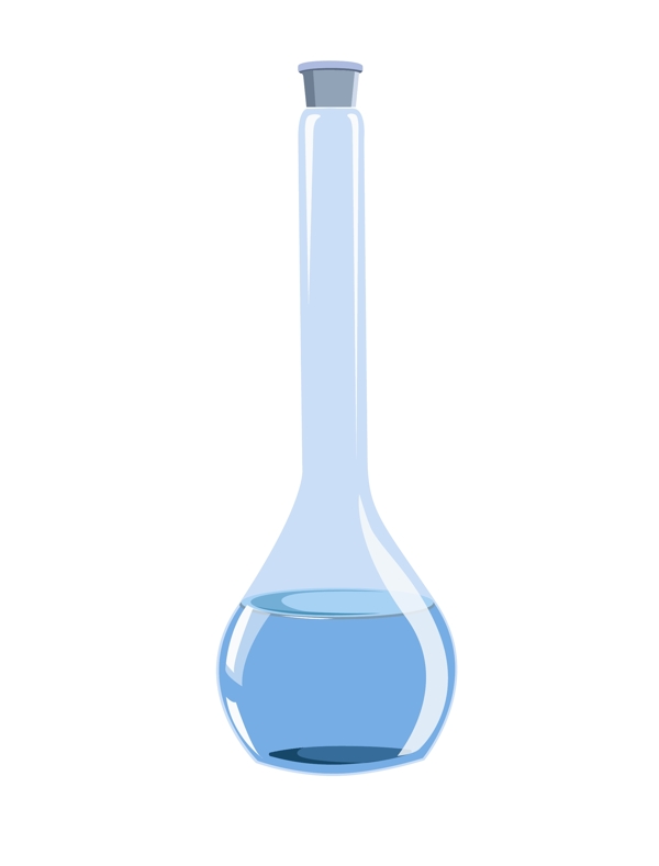 化学长形烧杯插画
